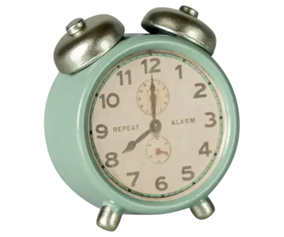 Maileg Alarm clock, Mouse - Mint