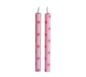 Aifcandles LED Kaars - Smileys Pink  (set van 2) Aifcandles LED Kaars - Smileys Pink  (set van 2)