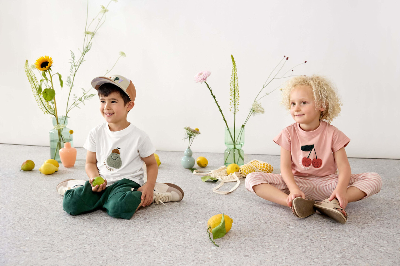 Lässig T-Shirt Jersey GOTS Cherry - Peach