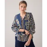 Summum Woman Gilet Block Print - Navynoir