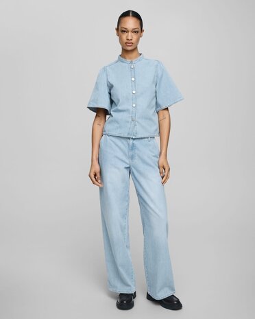 MSCH Ingrid Lis HW Wide Jeans – Light Blue Wash MSCH Ingrid Lis HW Wide Jeans – Light Blue Wash