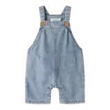 Lil' Atelier Funda Short Overall - Medium Blue Denim
