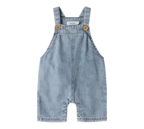 Lil' Atelier Funda Short Overall - Medium Blue Denim Lil' Atelier Funda Short Overall - Medium Blue Denim