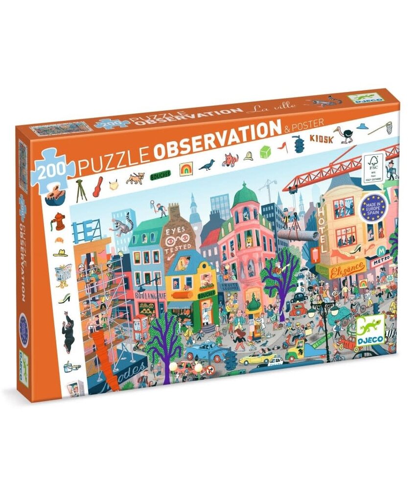 Djeco Puzzel de Stad - 200pcs Djeco Puzzel de Stad - 200pcs
