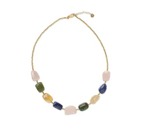 A Beautiful Story Excessive Rose Quartz Aventurine Lapis Citrine Necklace GC A Beautiful Story Excessive Rose Quartz Aventurine Lapis Citrine Necklace GC