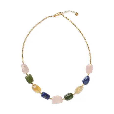 A Beautiful Story Excessive Rose Quartz Aventurine Lapis Citrine Necklace GC A Beautiful Story Excessive Rose Quartz Aventurine Lapis Citrine Necklace GC