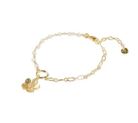 A Beautiful Story Flowing Rose Quartz Bracelet GP A Beautiful Story Flowing Rose Quartz Bracelet GP