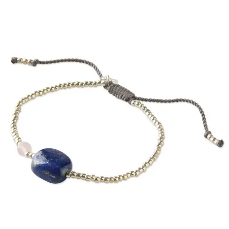 A Beautiful Story Surprise Lapis Lazuli Rose Quartz Bracelet SC A Beautiful Story Surprise Lapis Lazuli Rose Quartz Bracelet SC