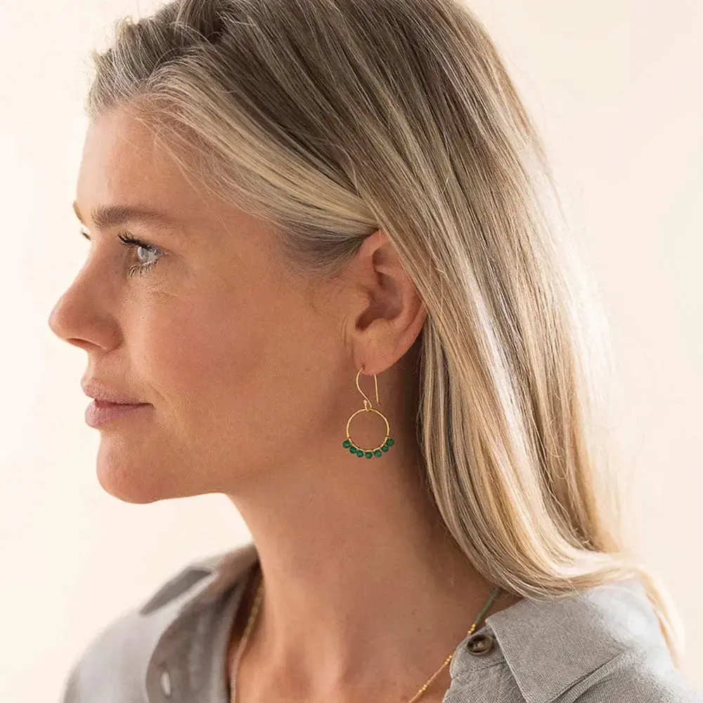 A Beautiful Story Compassion Aventurine Earrings GP A Beautiful Story Compassion Aventurine Earrings GP