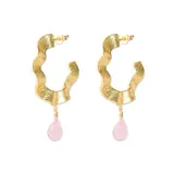 A Beautiful Story Ambitious Rose Quartz Earrings GP A Beautiful Story Ambitious Rose Quartz Earrings GP