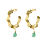 A Beautiful Story Ambitious Aventurine Earrings GP A Beautiful Story Ambitious Aventurine Earrings GP