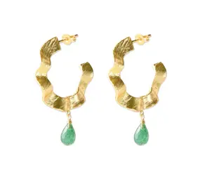 A Beautiful Story Ambitious Aventurine Earrings GP A Beautiful Story Ambitious Aventurine Earrings GP