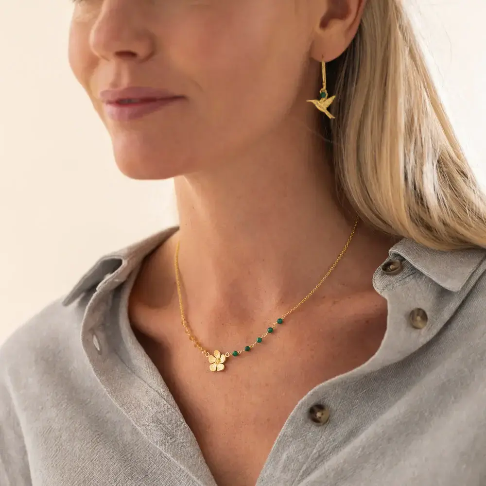 A Beautiful Story Truthful Aventurine Citrine Necklace GP