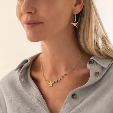 A Beautiful Story Truthful Aventurine Citrine Necklace GP