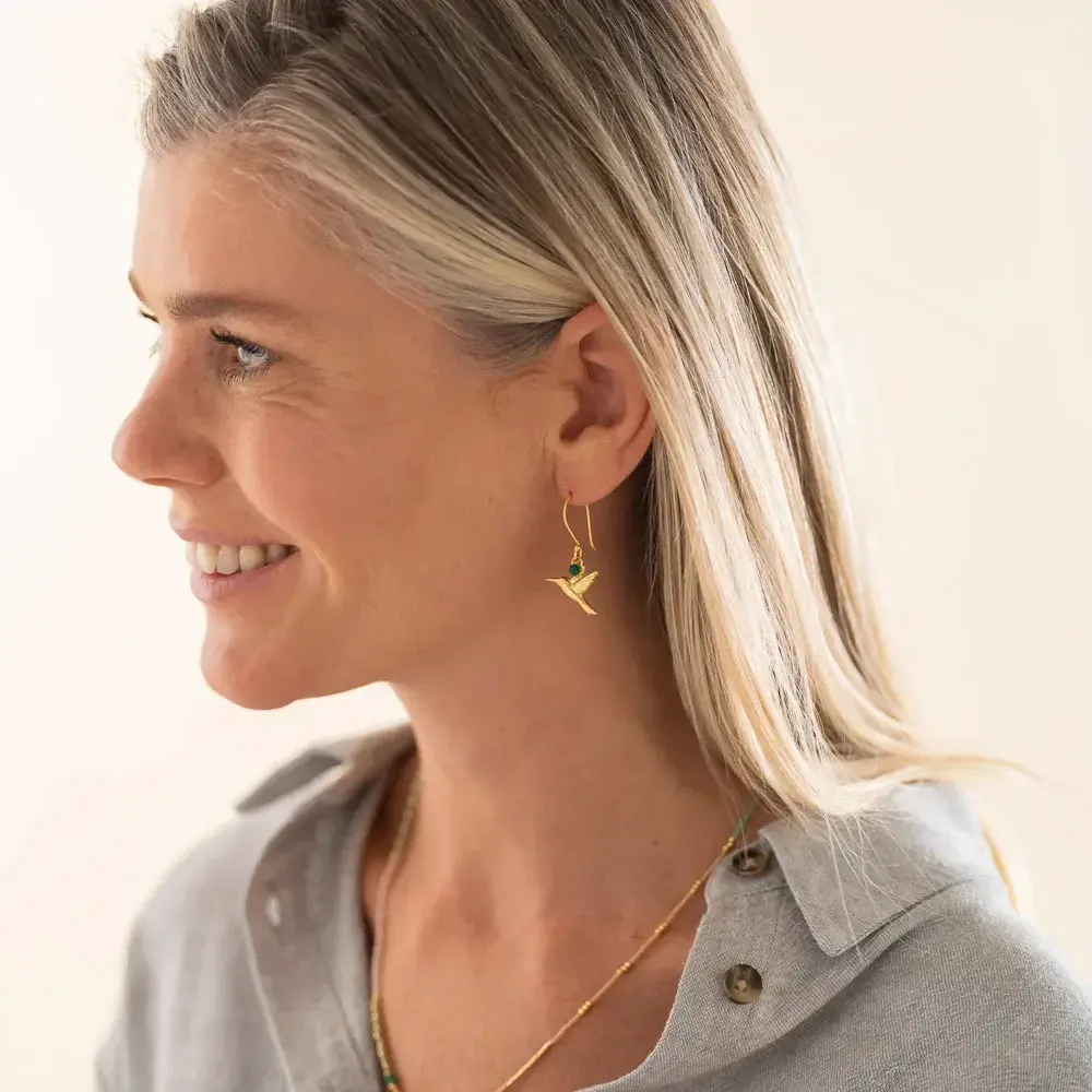 A Beautiful Story Generous Aventurine Earrings GP A Beautiful Story Generous Aventurine Earrings GP