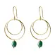 A Beautiful Story Enjoyable Aventurine Earrings GP A Beautiful Story Enjoyable Aventurine Earrings GP