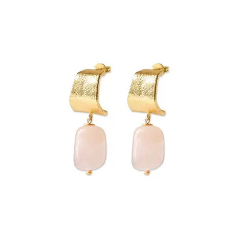 A Beautiful Story Honest Rose Quartz Earrings GP A Beautiful Story Honest Rose Quartz Earrings GP