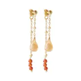 A Beautiful Story Felicity Citrine Carnelian Earrings GP A Beautiful Story Felicity Citrine Carnelian Earrings GP