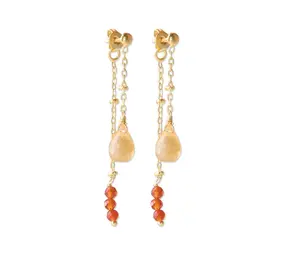 A Beautiful Story Felicity Citrine Carnelian Earrings GP
