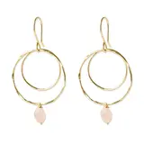 A Beautiful Story Enjoyable Rose Quartz Earrings GP A Beautiful Story Enjoyable Rose Quartz Earrings GP