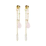 A Beautiful Story Felicity Rose Quartz Labradorite Earrings GP A Beautiful Story Felicity Rose Quartz Labradorite Earrings GP