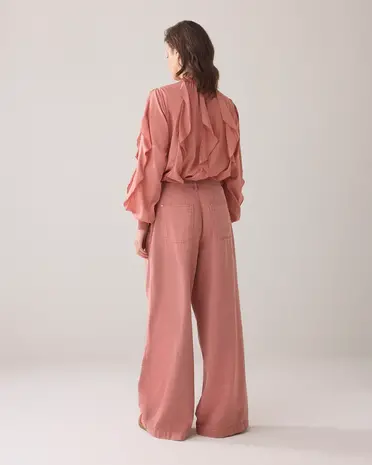 Summum Woman Wideleg pant sway tencel - SephiaBlush