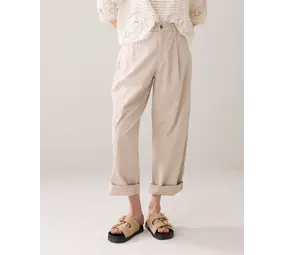 Summum Woman Cocoon chino pant lt wt aurora twill  - Pebblebeige