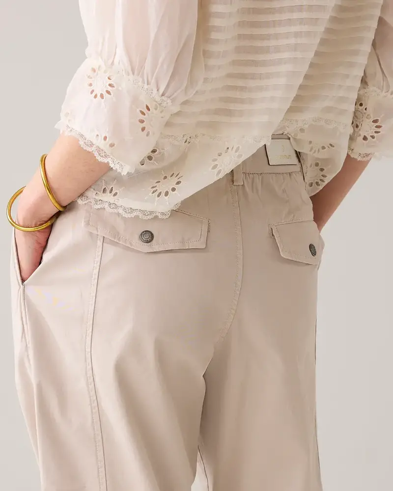 Summum Woman Cocoon chino pant lt wt aurora twill - Pebblebeige Summum Woman Cocoon chino pant lt wt aurora twill - Pebblebeige