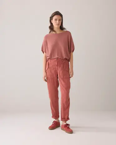 Summum Woman Tapered pant breezy tencel - SephiaBlush Summum Woman Tapered pant breezy tencel - SephiaBlush