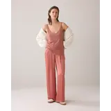 Summum Woman Reversible Singlet Metallic Coated Jersey - SephiaBlush