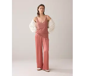 Summum Woman Reversible Singlet Metallic Coated Jersey - SephiaBlush