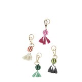 Madam Stoltz Round key hanger w/ beads