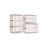 Madam Stoltz Wall shelves w/ wood - Rust