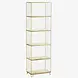 Madam Stoltz Standing iron shelf w/ wood - Brass Madam Stoltz Standing iron shelf w/ wood - Brass