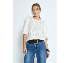 Peppercorn Gyda Half Sleeve Blouse - Whitecap Grey Peppercorn Gyda Half Sleeve Blouse - Whitecap Grey