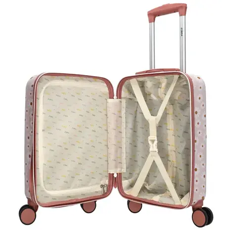 Zebra Kinderkoffer - Licht roze - Bloemetjes Zebra Kinderkoffer - Licht roze - Bloemetjes