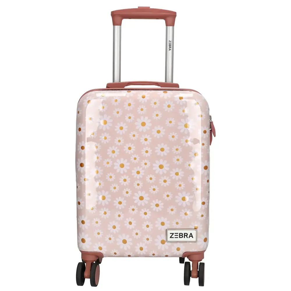 Zebra Kinderkoffer - Licht roze - Bloemetjes Zebra Kinderkoffer - Licht roze - Bloemetjes