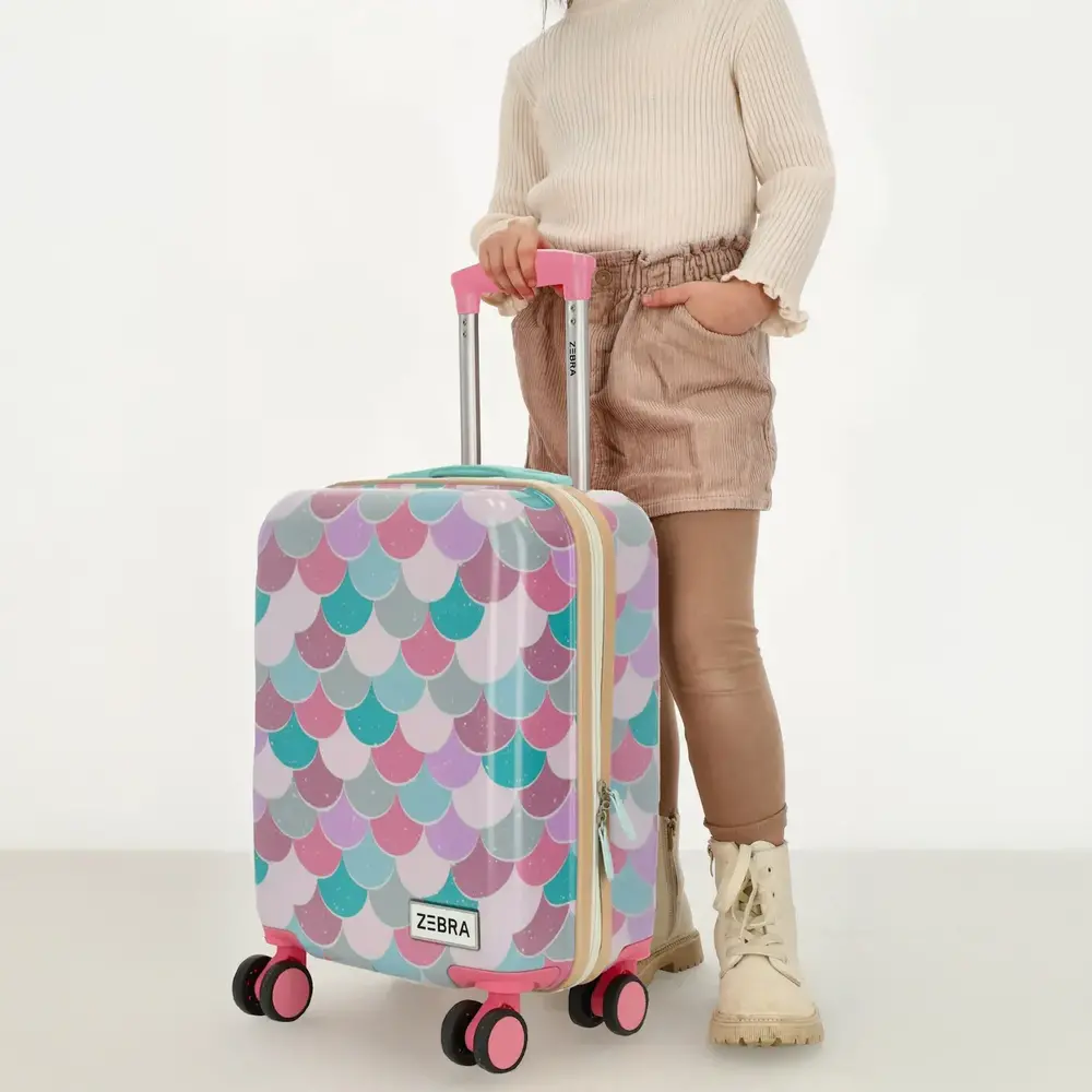 Zebra Kinderkoffer - Mint - Zeemeermin Zebra Kinderkoffer - Mint - Zeemeermin