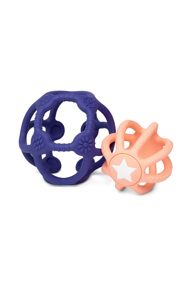 Little L Set van 2 sensorische ballen - Roze en Blauw Little L Set van 2 sensorische ballen - Roze en Blauw