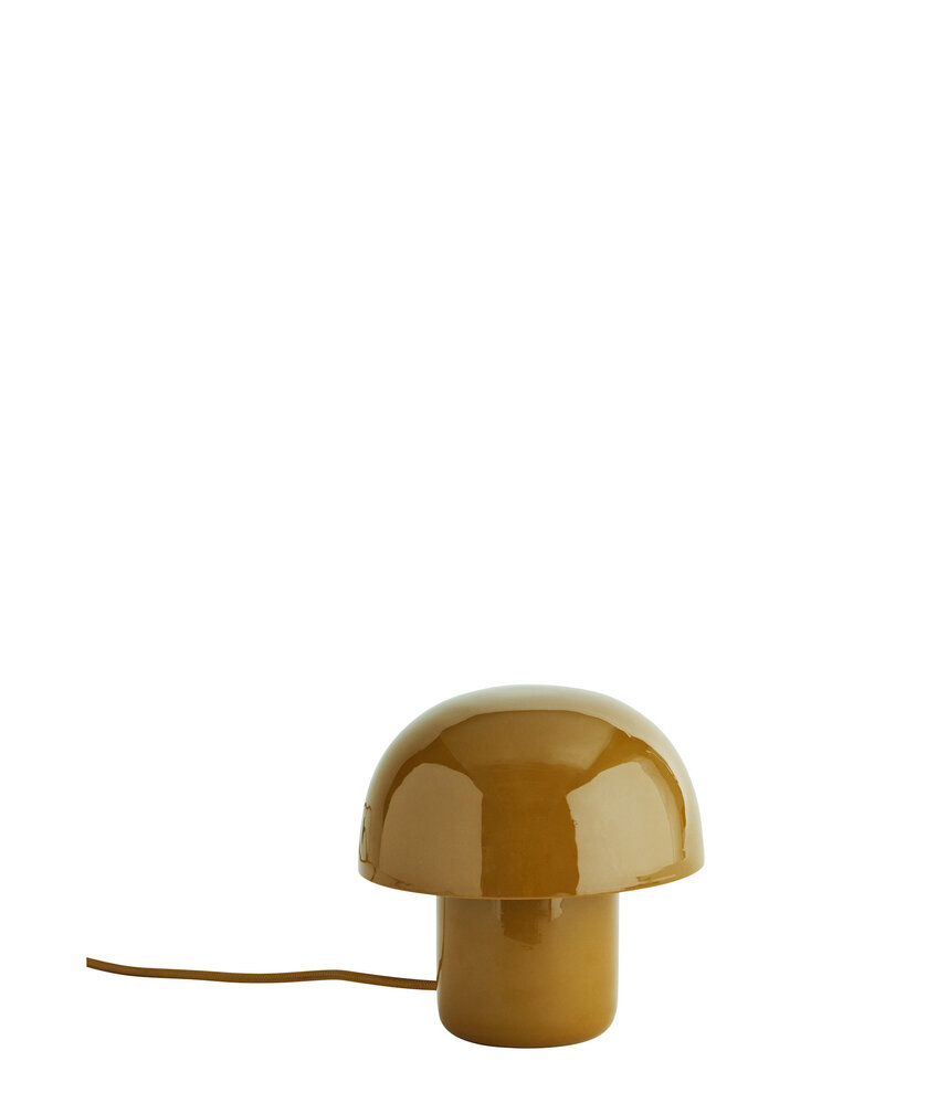 Madam Stoltz Enamel table lamp - Dark mustard