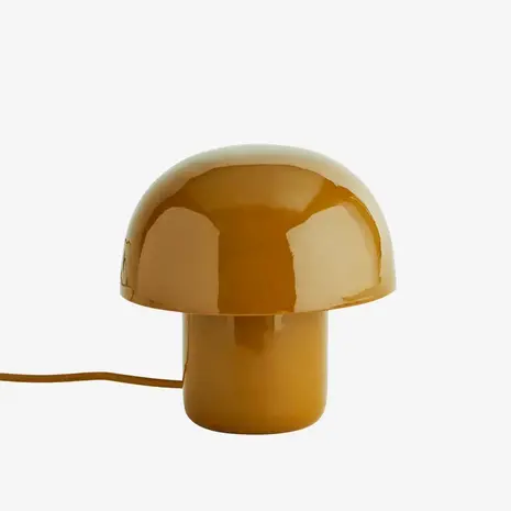 Madam Stoltz Enamel table lamp - Dark mustard
