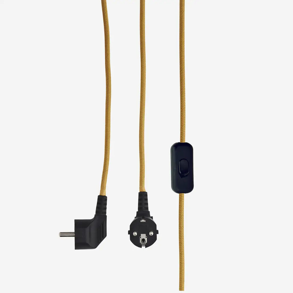 Madam Stoltz Enamel table lamp - Dark mustard