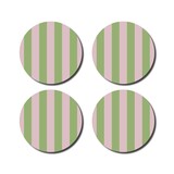 Onderzetters Striped (set van 4) - Geen/Pink