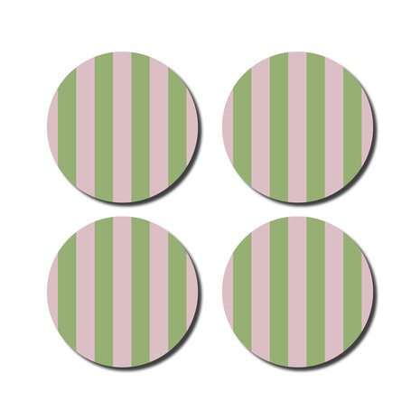 Onderzetters Striped (set van 4) - Geen/Pink Onderzetters Striped (set van 4) - Geen/Pink