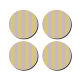 Onderzetters Striped (set van 4) - Yellow/Lila