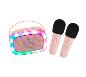 Lalarma Karaokeset Party 2 microfoons - Roze Lalarma Karaokeset Party 2 microfoons - Roze