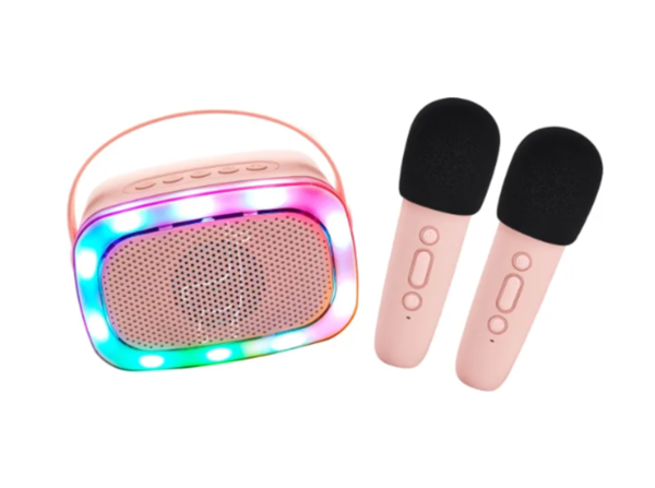 Lalarma Karaokeset Party 2 microfoons - Roze Lalarma Karaokeset Party 2 microfoons - Roze