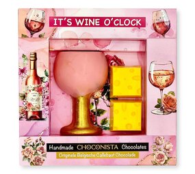 Choconista Wijnglas + Kaasblokjes