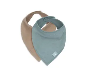 Jollein Slab Bandana Hydrofiel - Sea Green/Biscuit - 2 Stuks Jollein Slab Bandana Hydrofiel - Sea Green/Biscuit - 2 Stuks