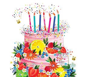 Ppd Servetten Cake & Fruits 33x33 Ppd Servetten Cake & Fruits 33x33